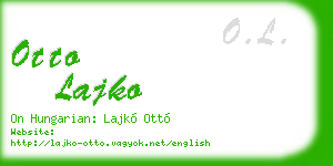 otto lajko business card